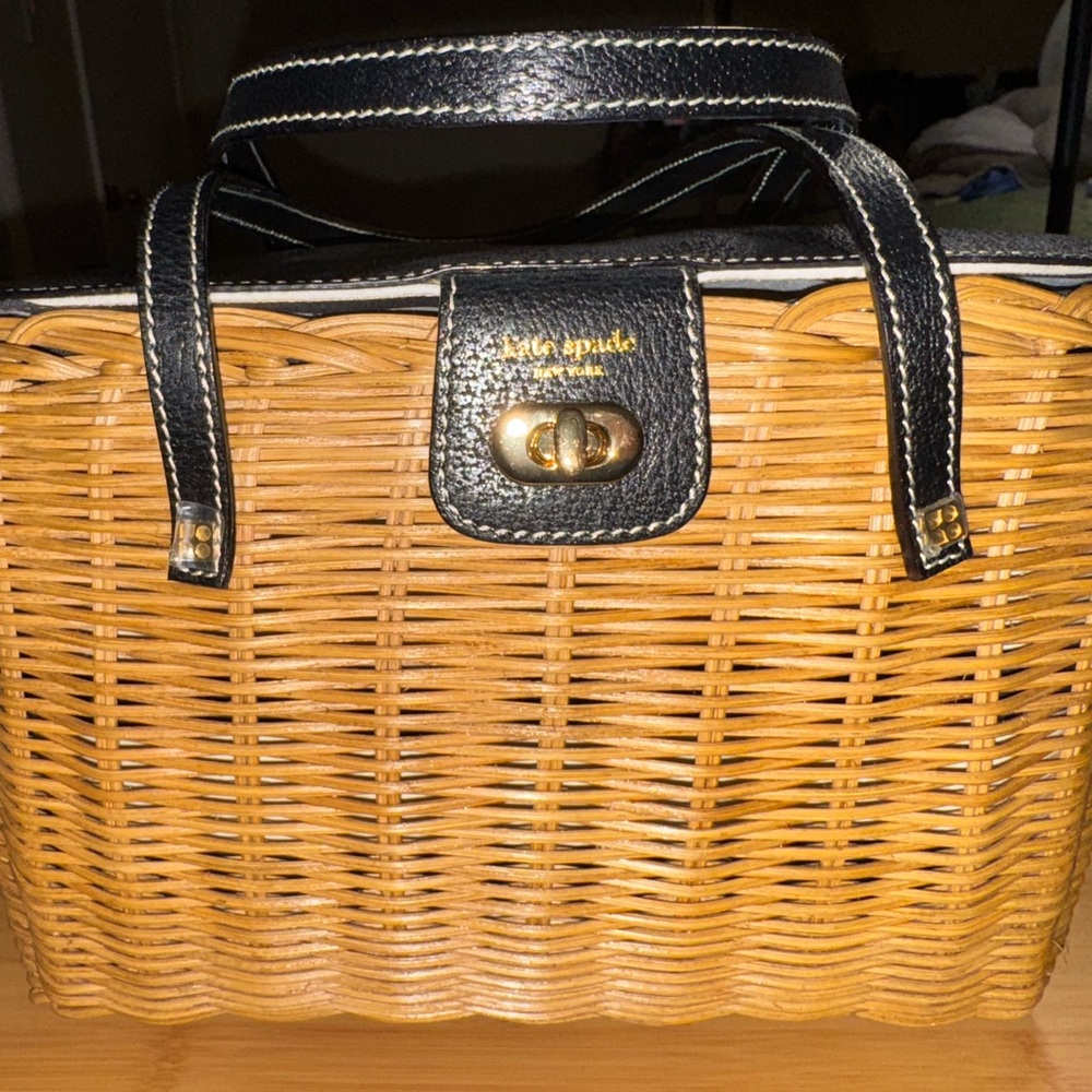Kate Spade Black and Tan Elegant Basket Tote BRAND NEW with tags